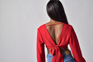 Meet Me Later Blouse- Red