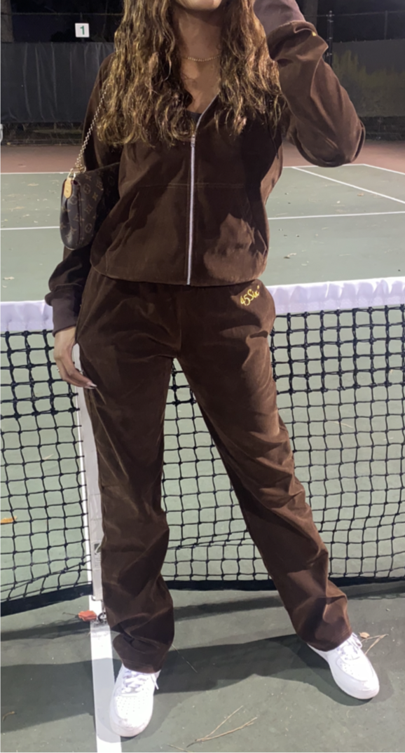 Custom hot sale velour tracksuits
